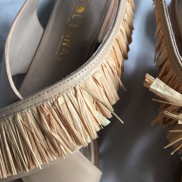 Sol Sana Nude Fringe Sandals Sz 39 - Picture 8 of 8